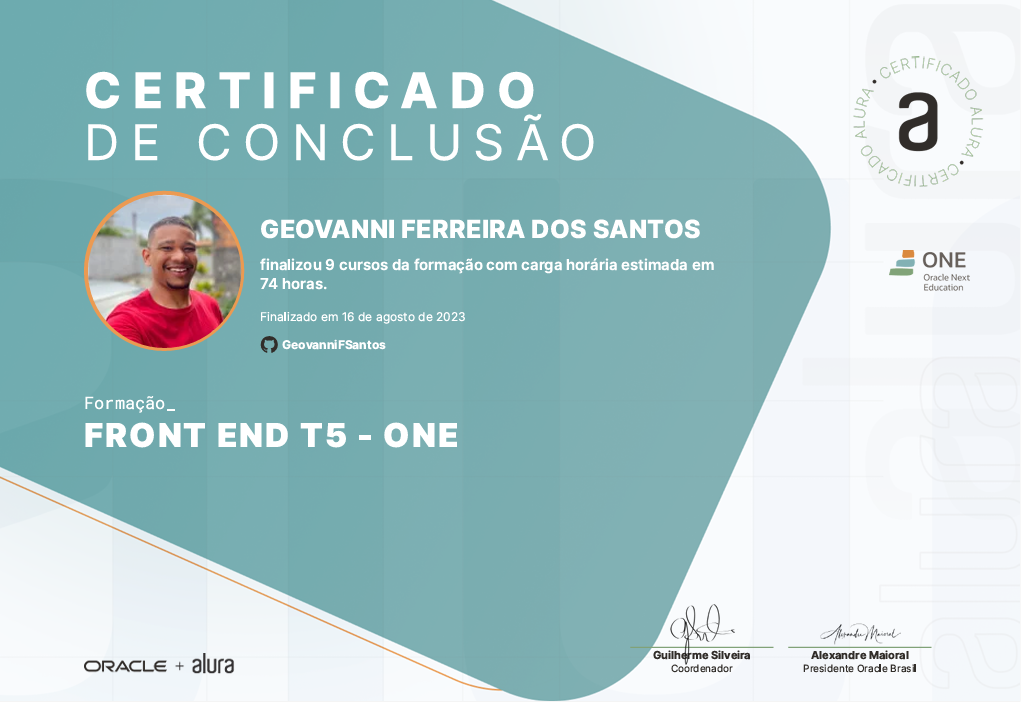 Certificado Alura