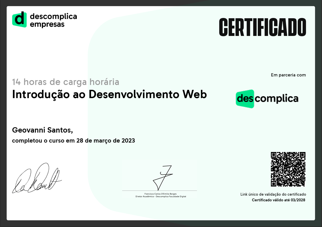 Certificado Descomplica